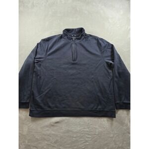 Scott Barber Quarter Zip Sweater Men XXL Blue Long Sleeve Soft Pima Cotton Heavy